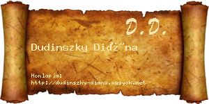 Dudinszky Diána névjegykártya