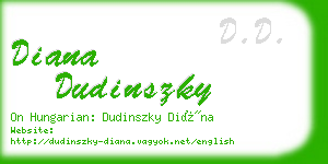 diana dudinszky business card